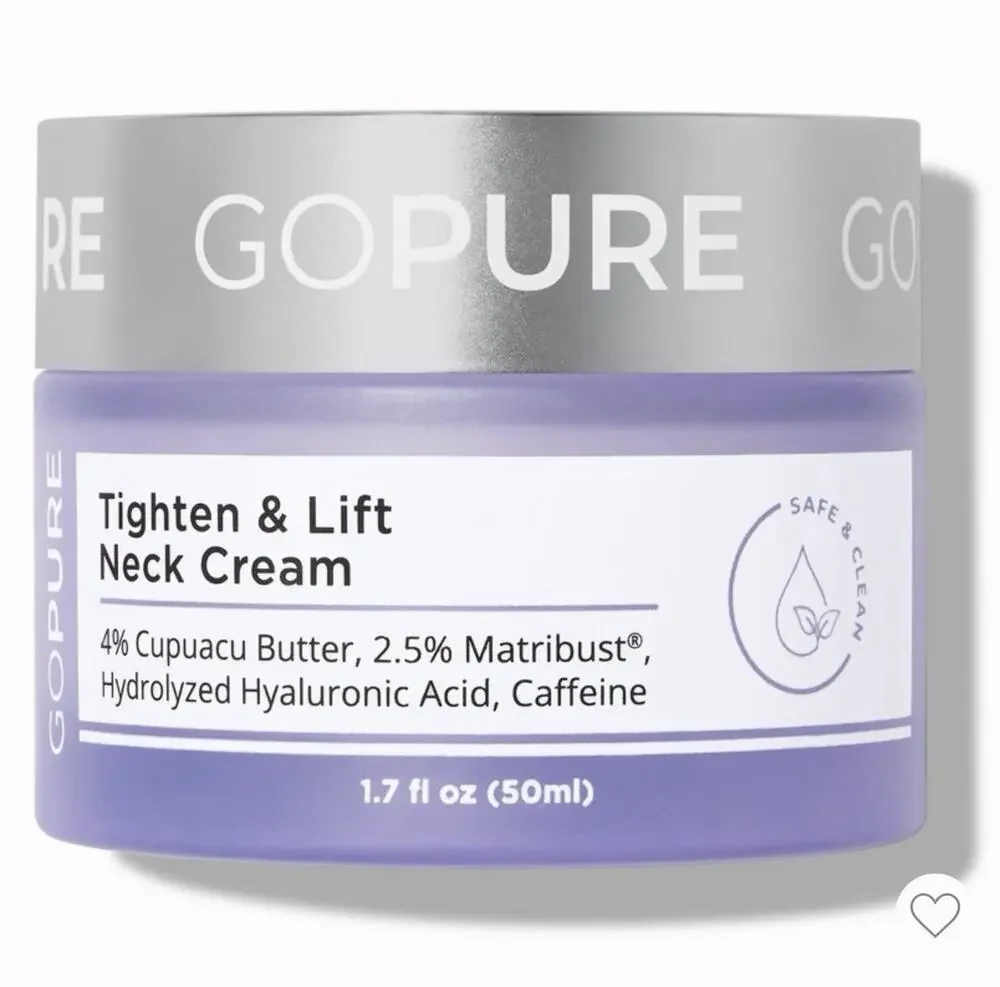 New & Sealed! Go Pure Tighten & Lift Neck Firming Cream 1.7 Oz 50ml